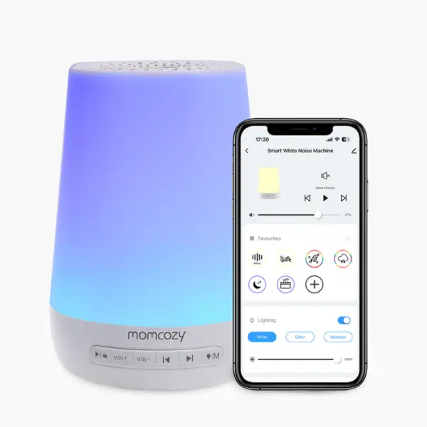 Lámpara con luz, sonidos y ruido blanco Momcozy