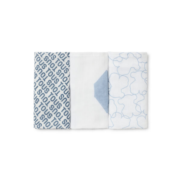 Pack de 3 muselinas (38x38 cm) estampadas -Tous Baby