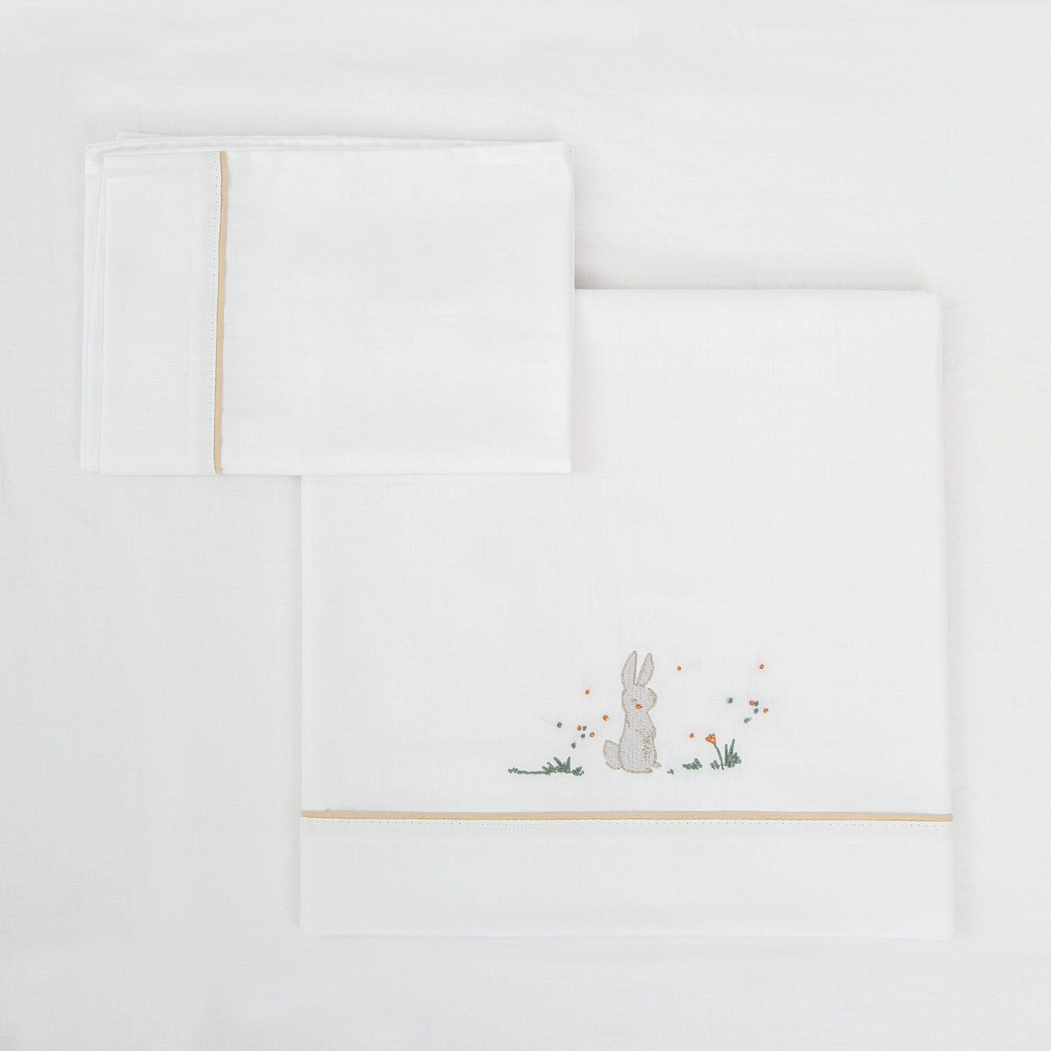 Juego sabanas algodon 100% 3 piezas Campo 10 B|Lino Minicuna (50x80 - 90) - Bimbidreams