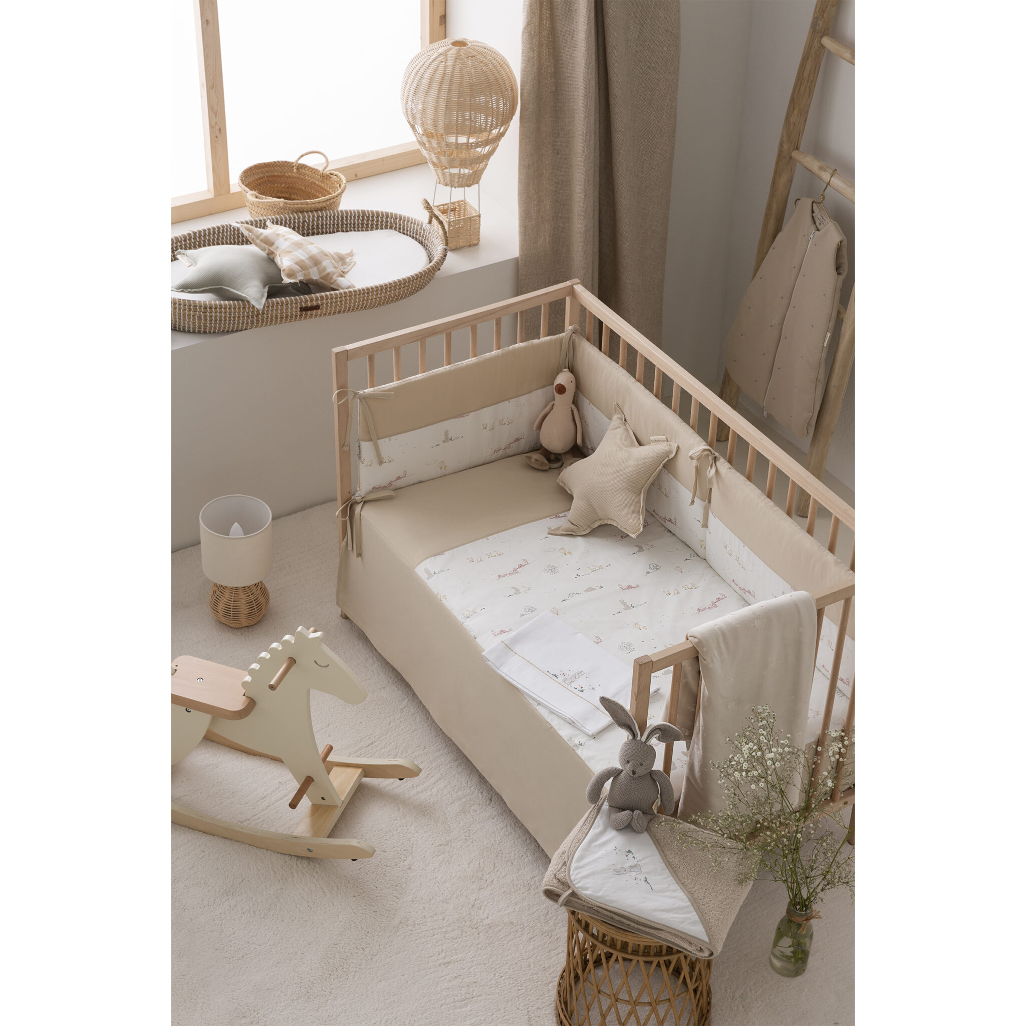 Juego sabanas algodon 100% 3 piezas Campo 10 B|Lino Minicuna (50x80 - 90) - Bimbidreams - Imagen 2