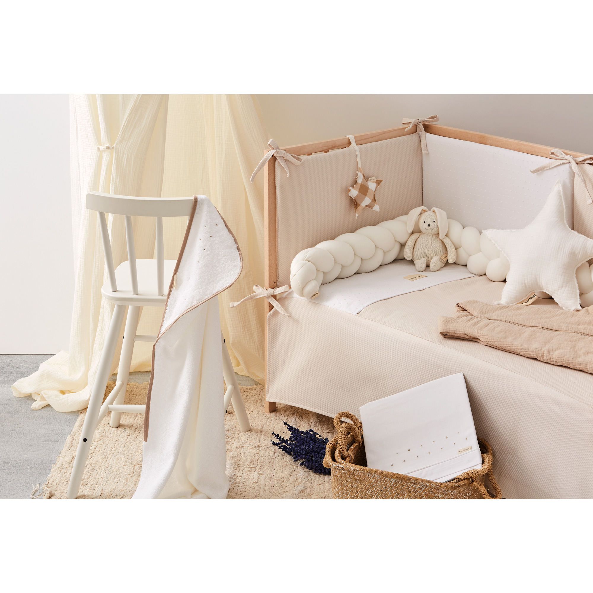 Juego sabanas algodon 100% 3 piezas Punts 10 B|Lino Minicuna (50x80 - 90) - Bimbidreams - Imagen 2