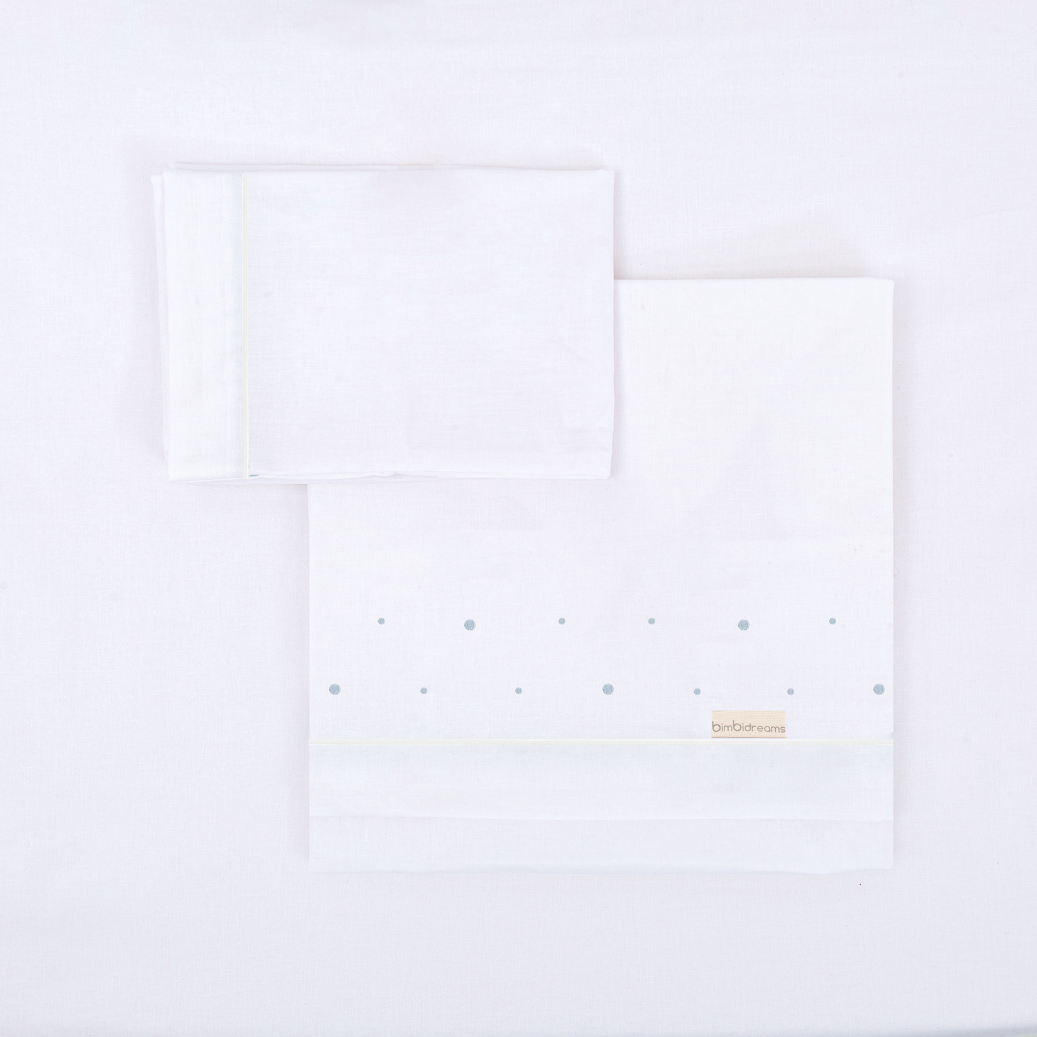 Juego sabanas algodon 100% 3 piezas Punts 13 B|Azul Minicuna (50x80 - 90) - Bimbidreams