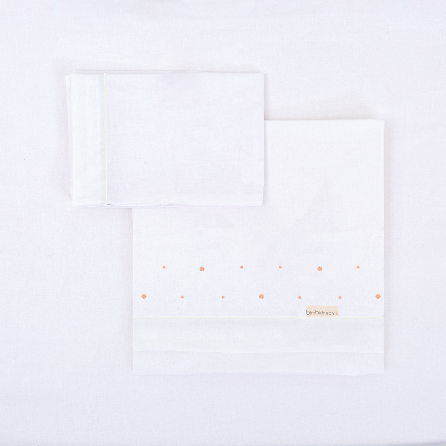 Juego sabanas algodon 100% 3 piezas Punts 14 B|Rosa Minicuna (50x80 - 90) - Bimbidreams