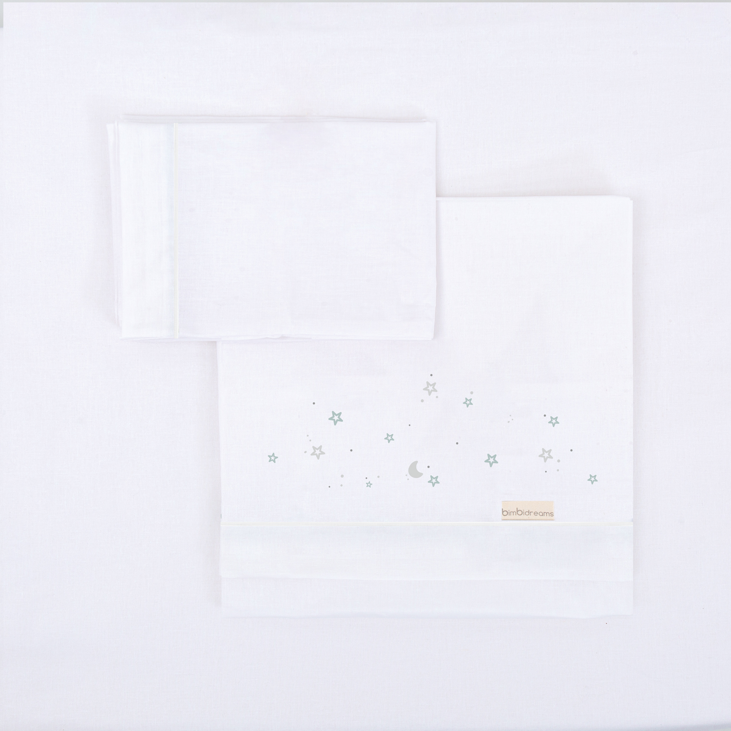 Juego sabanas algodon 100% 3 piezas Night 13 B|Azul Minicuna (50x80 - 90) - Bimbidreams