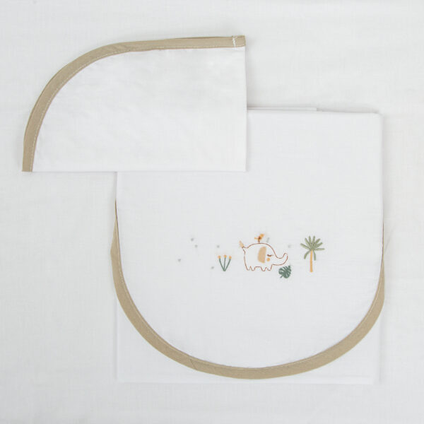 Juego sabanas algodon 100% 3 piezas Palm 16 B|Verde Coche (40x80) - Bimbidreams