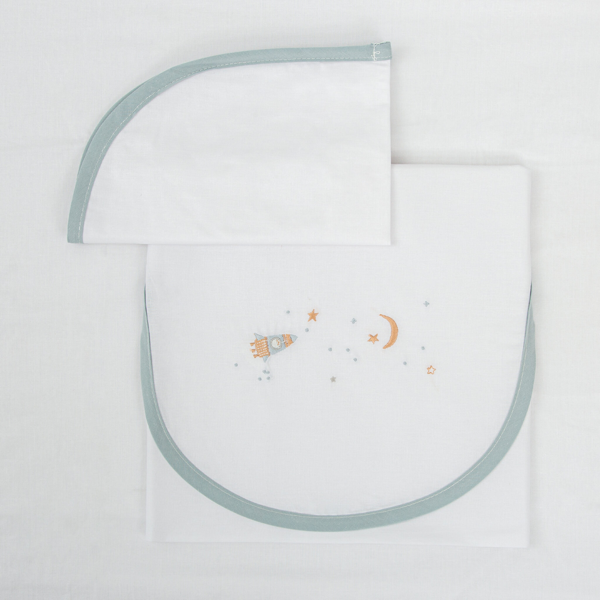 Juego sabanas algodon 100% 3 piezas Orbit 13 B|Azul Coche (40x80) - Bimbidreams