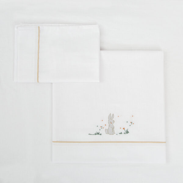 Juego sabanas algodon 100% 3 piezas Campo 10 B|Lino Cuna (60x120) - Bimbidreams