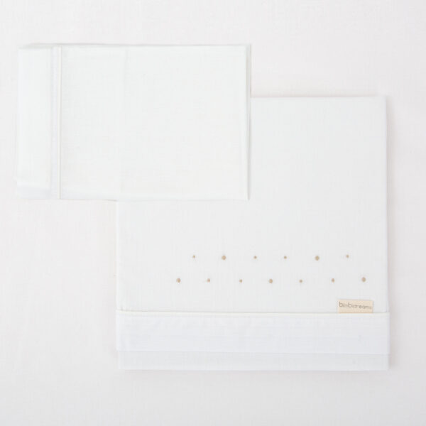 Juego sabanas algodon 100% 3 piezas Punts 10 B|Lino Cuna (60x120) - Bimbidreams