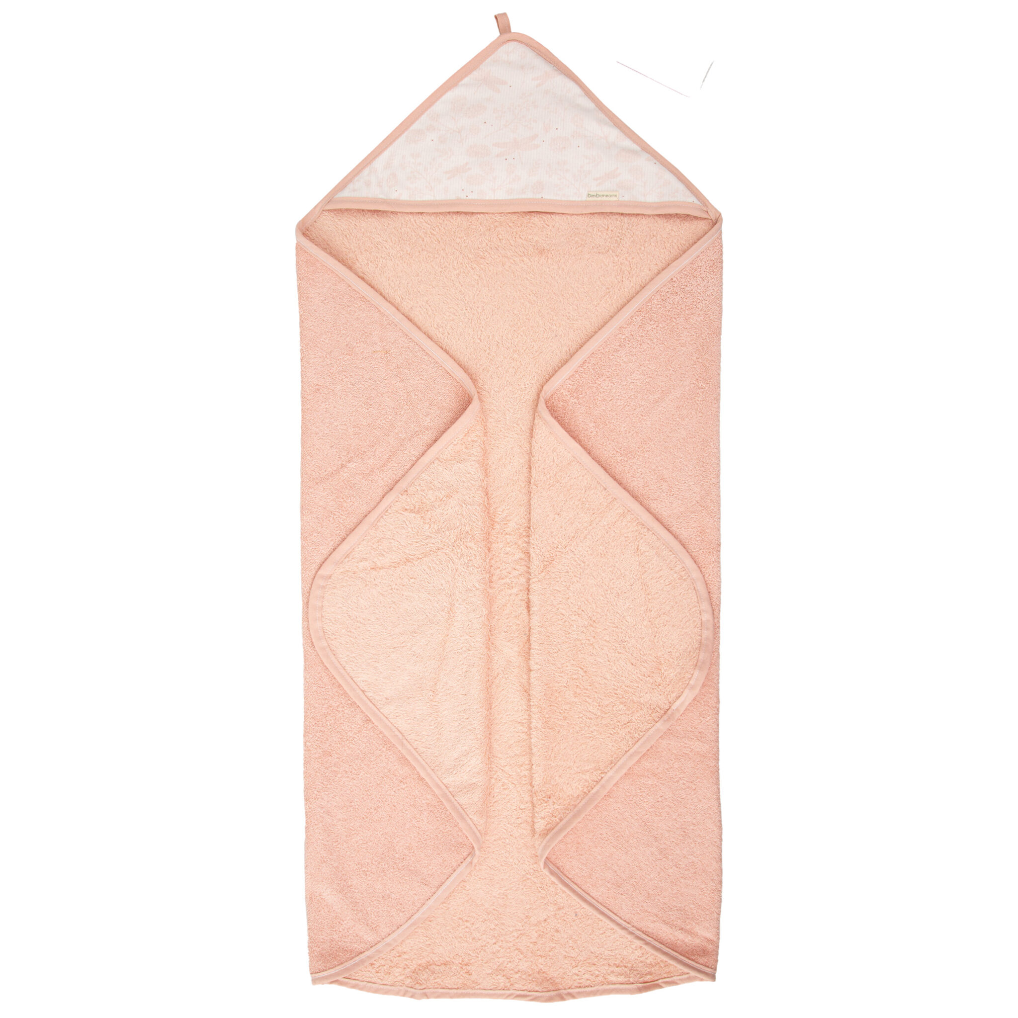 Capa de baño bebé Dafne RE Rosa Empolvado 100X100 - Bimbidreams - Imagen 3