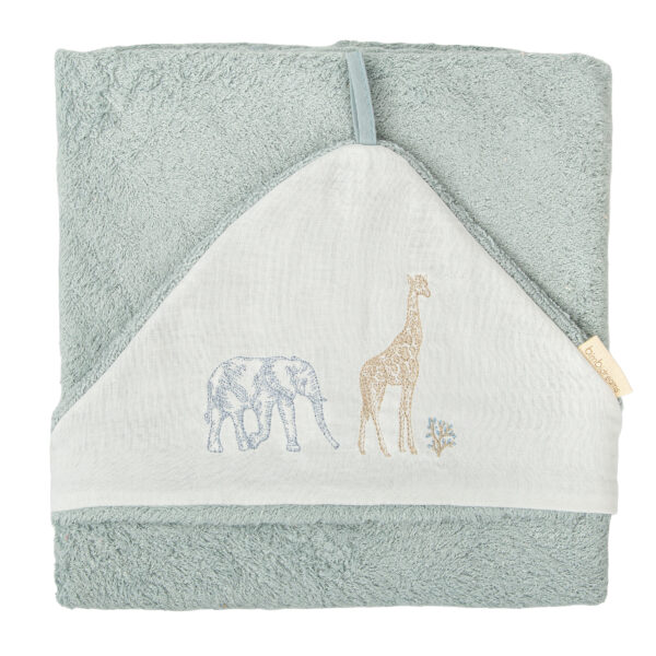 Capa de baño bebé Tanzania AG Azul Grisaceo 100X100 - Bimbidreams