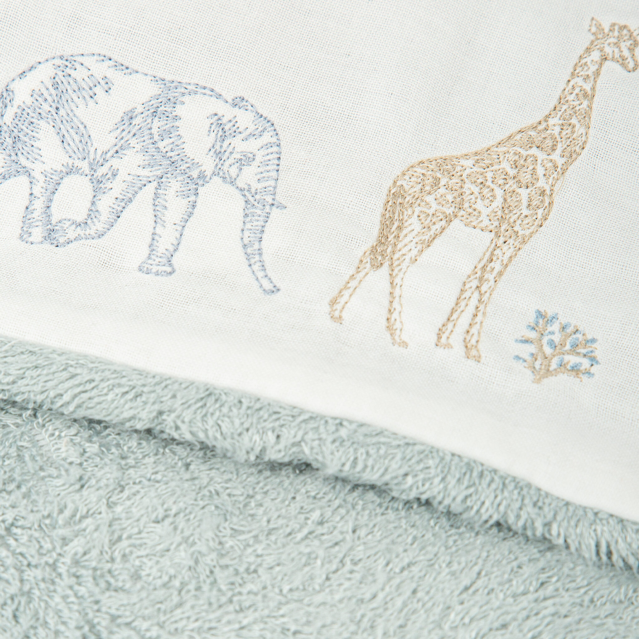 Capa de baño bebé Tanzania AG Azul Grisaceo 100X100 - Bimbidreams - Imagen 2