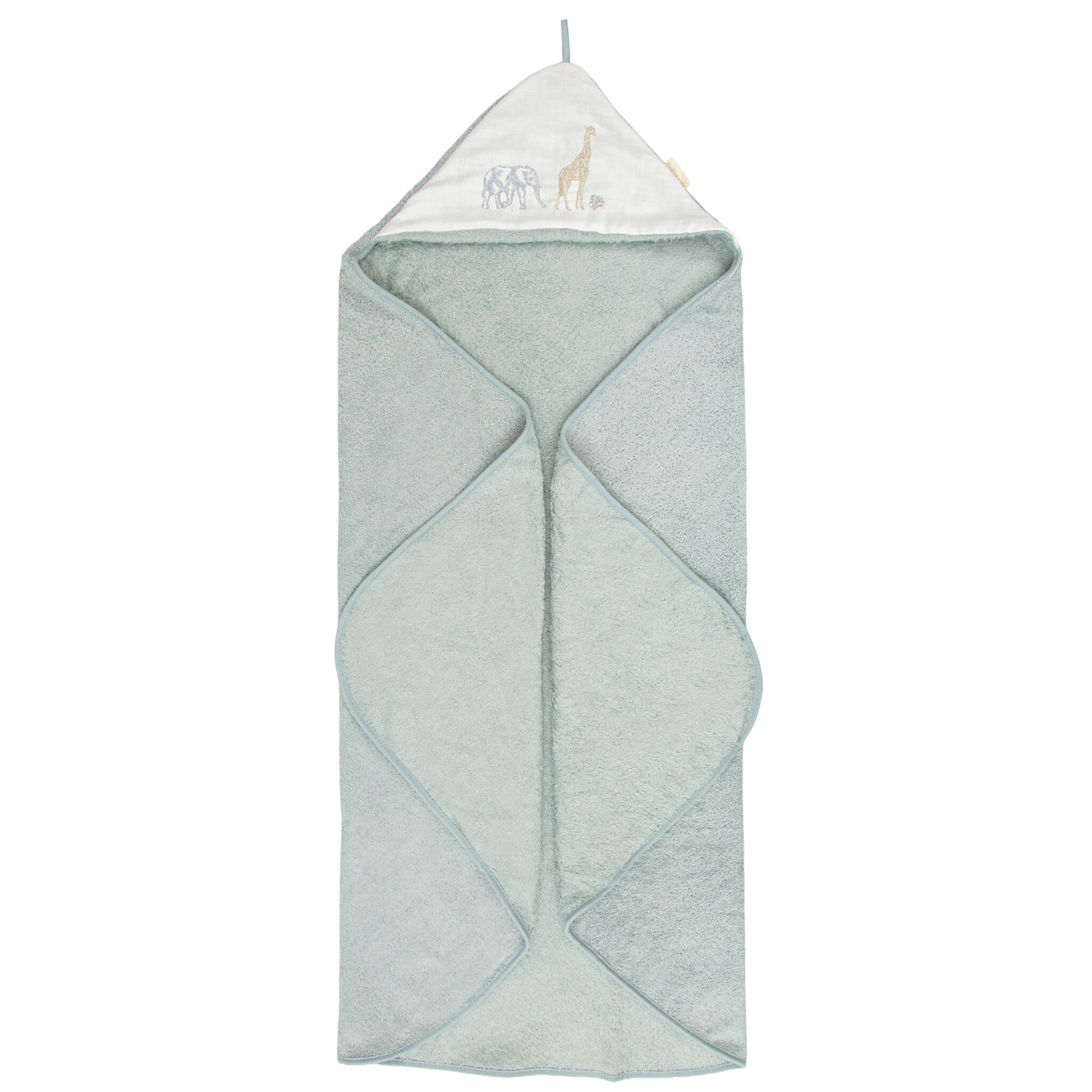 Capa de baño bebé Tanzania AG Azul Grisaceo 100X100 - Bimbidreams - Imagen 3