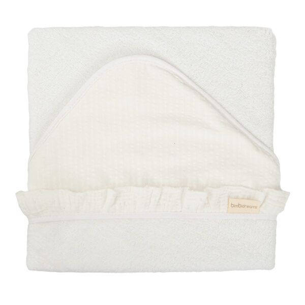Capa de baño bebé Cloud 01 Blanco 100X100 - Bimbidreams