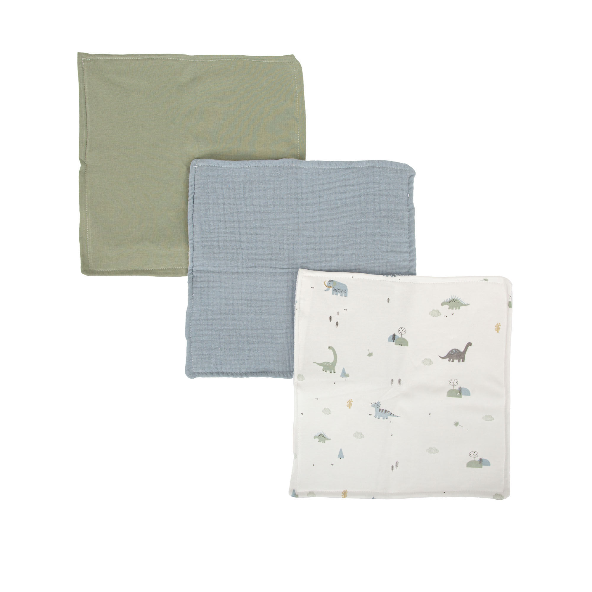 Toalla Bebé 3 unidades Trex 16 B|Verde 30x30 - Bimbidreams