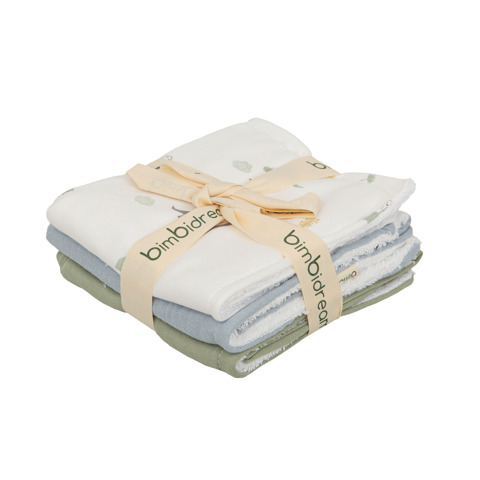 Toalla Bebé 3 unidades Trex 16 B|Verde 30x30 - Bimbidreams - Imagen 2