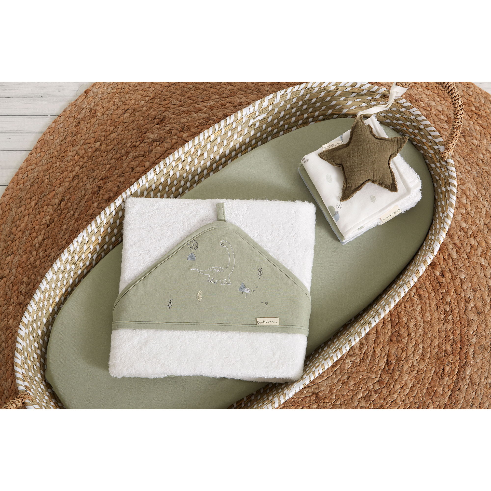 Toalla Bebé 3 unidades Trex 16 B|Verde 30x30 - Bimbidreams - Imagen 3