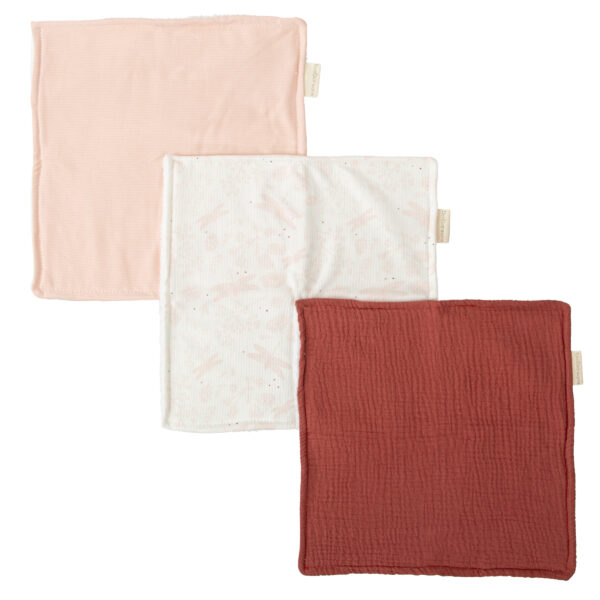 Toallita Bebé  -  set 3 Dafne 14 B|Rosa 30x30 - Bimbidreams