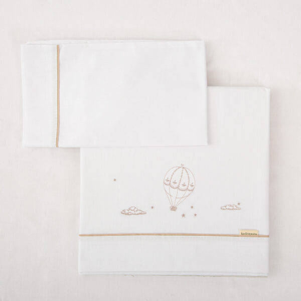 Juego sabanas algodon 100% 3 piezas Noe 10 B|Lino Maxicuna (70x140) - Bimbidreams