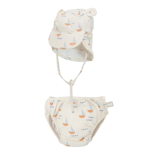 Bañador+gorra con protección solar Calypso 13 B|Azul 3 - 12m - Bimbidreams