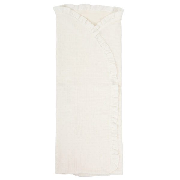 Arrullo con volantes Cloud 01 Blanco 75x75 - Bimbidreams