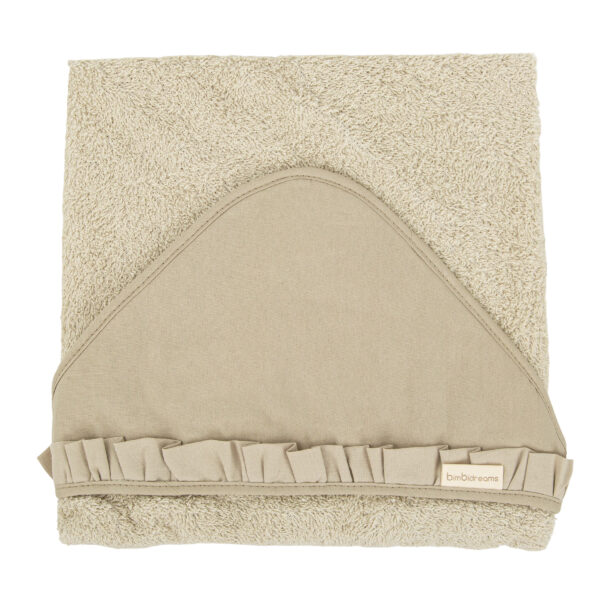 Capa de baño bebé manos libre Algodon Stone Washed VM Verde Musgo 100X100 - Bimbidreams