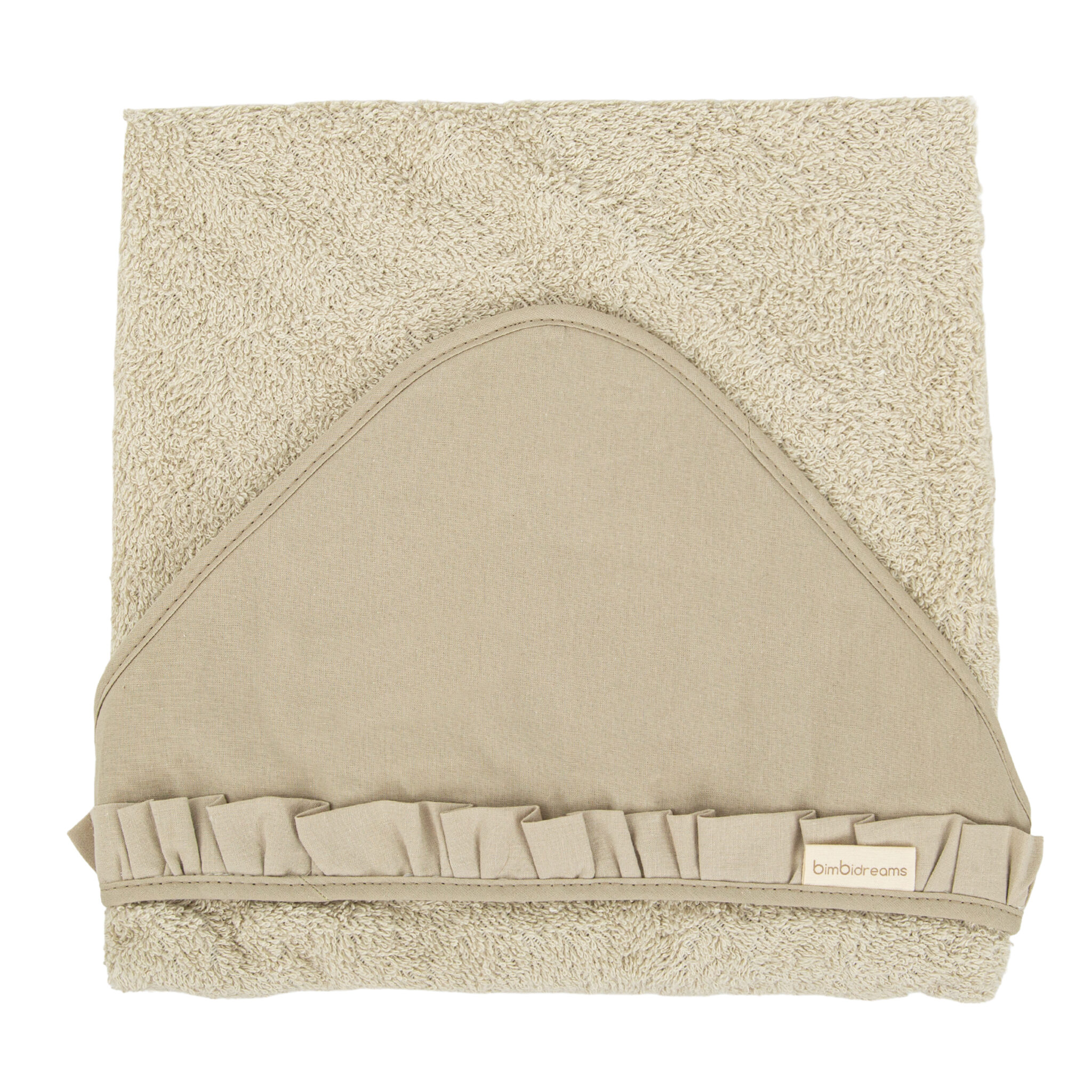 Capa de baño bebé manos libre Algodon Stone Washed VM Verde Musgo 100X100 - Bimbidreams