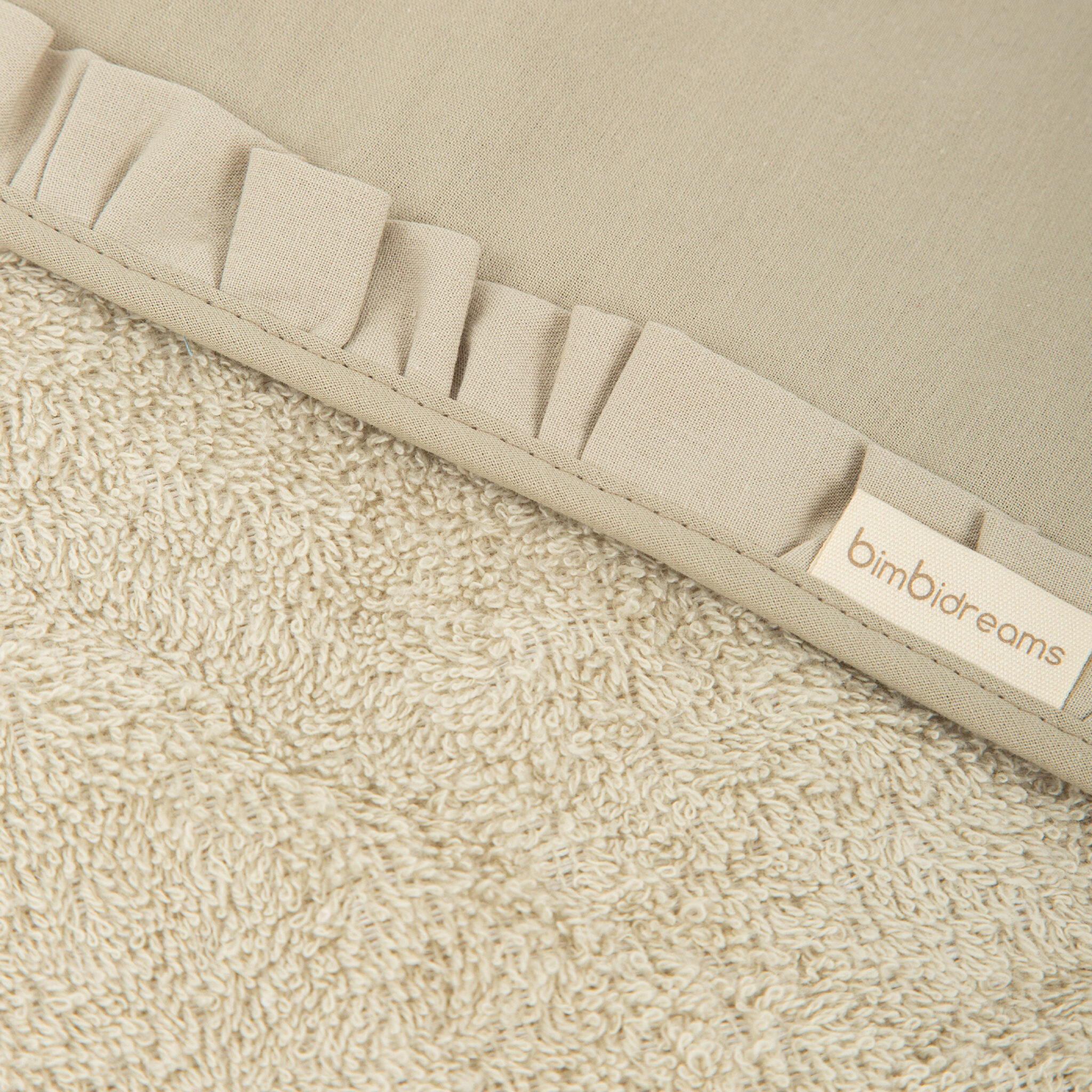 Capa de baño bebé manos libre Algodon Stone Washed VM Verde Musgo 100X100 - Bimbidreams - Imagen 2