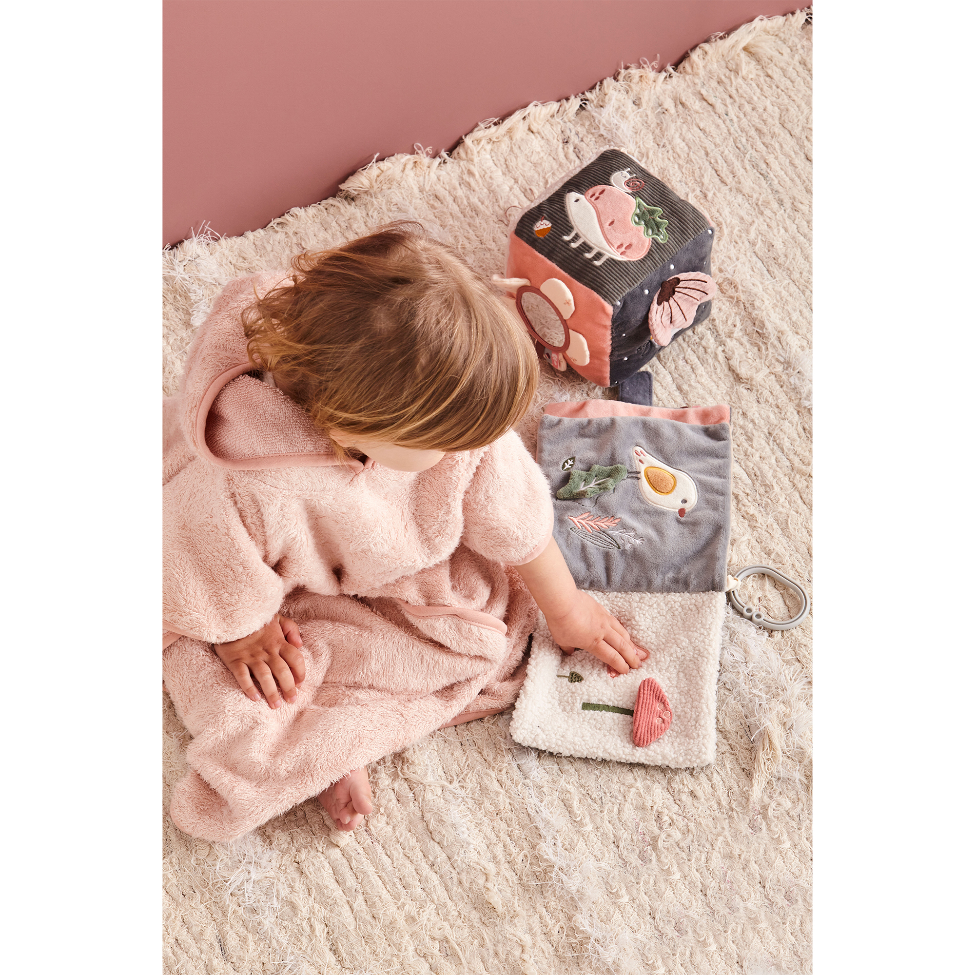 Poncho de baño Basics RE Rosa Empolvado 12 - 36m - Bimbidreams - Imagen 2