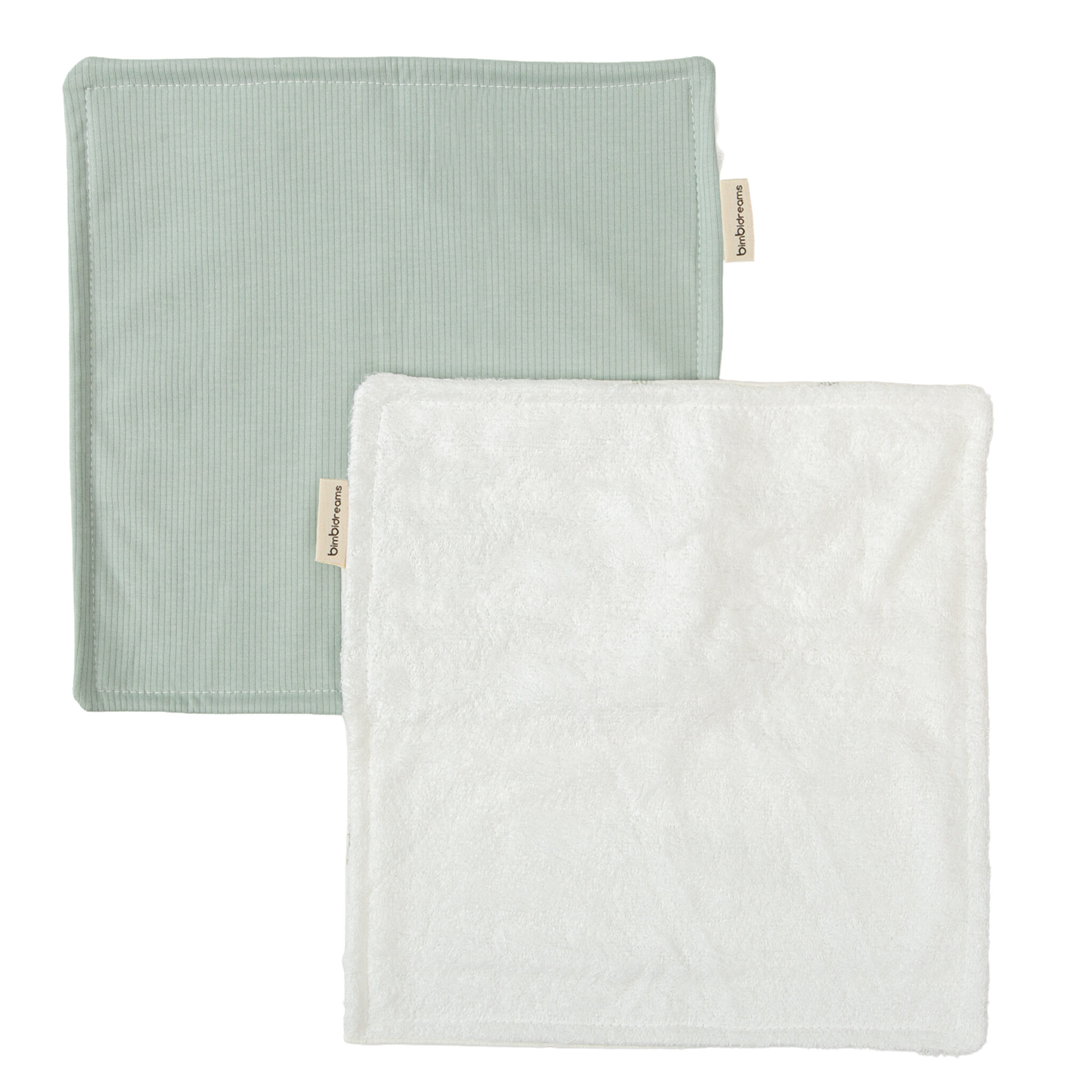 Toallita Bebé - set 2 Blue Sky 16 B|Verde 30x30 - Bimbidreams - Imagen 2