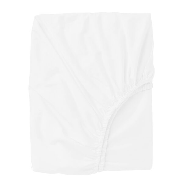 Sabana bajera punto Bambú 01 Blanco Cuna (60x120) - Bimbidreams