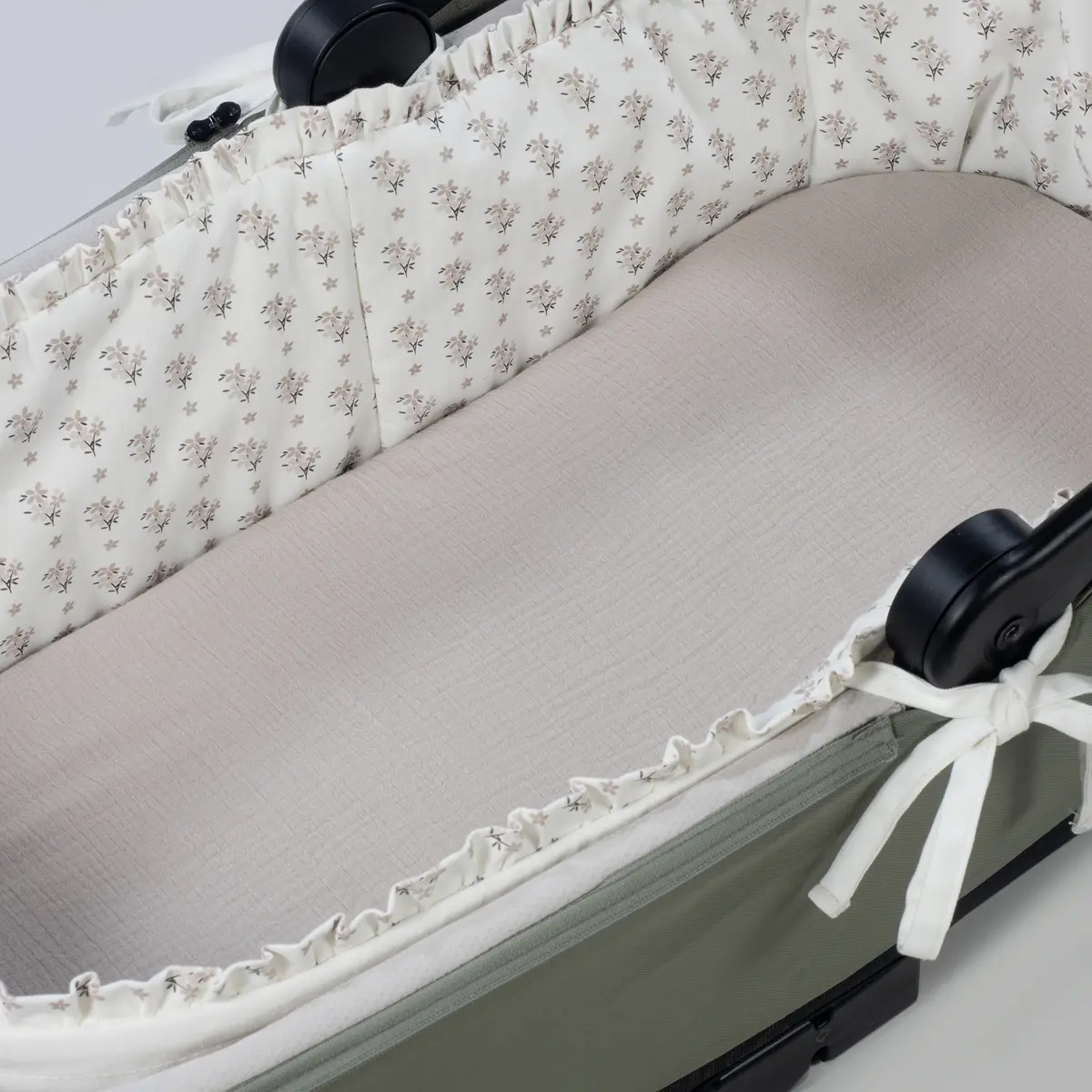 Cubre cuco varillas + Sábana ajustable cuco Botton Flores - Imagen 4