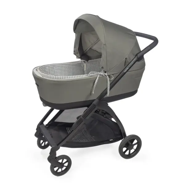 Cubre cuco varillas + funda colchón Praliné Vichy Matcha