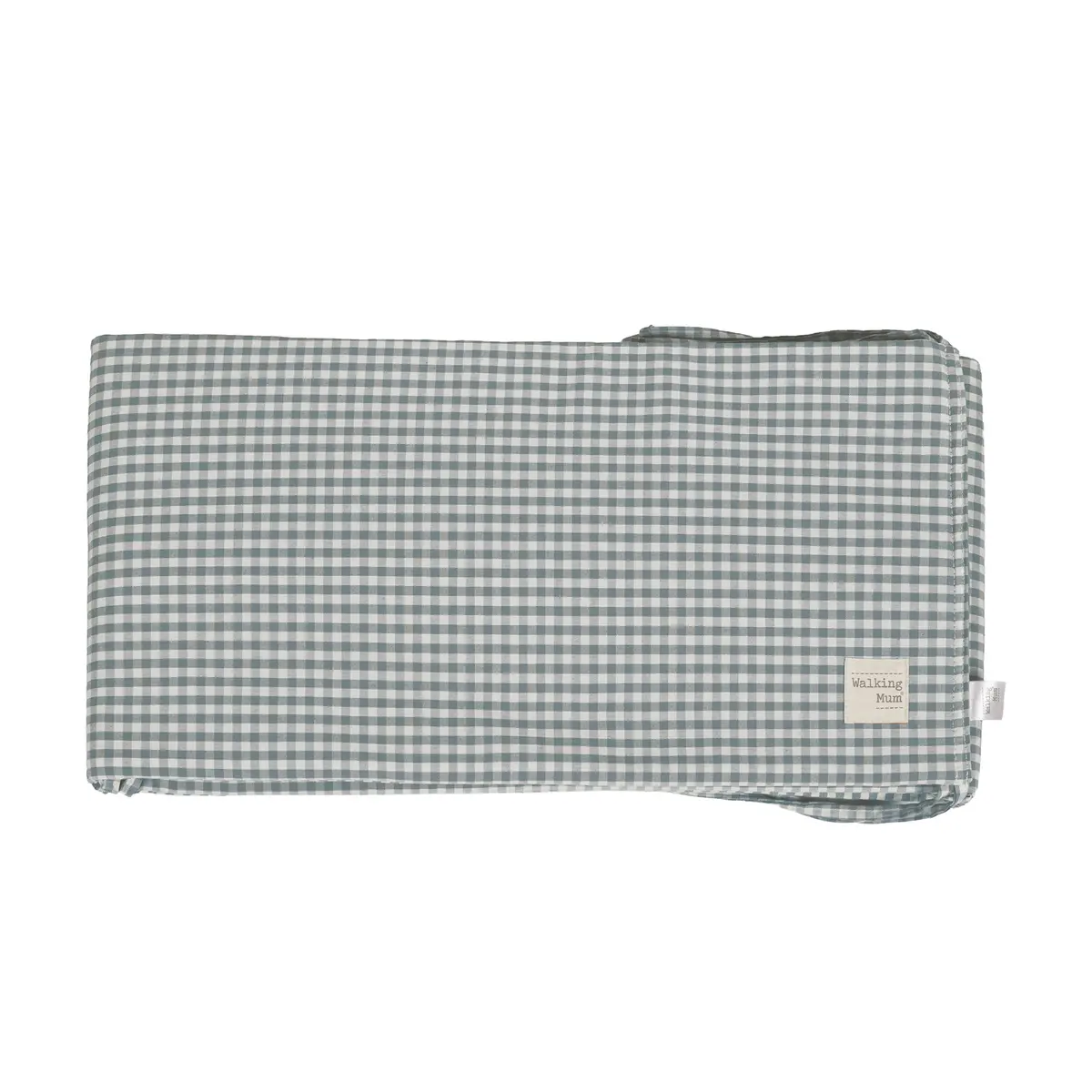 Protector cuna 120x60 cm Praliné Vichy/Rayas Matcha