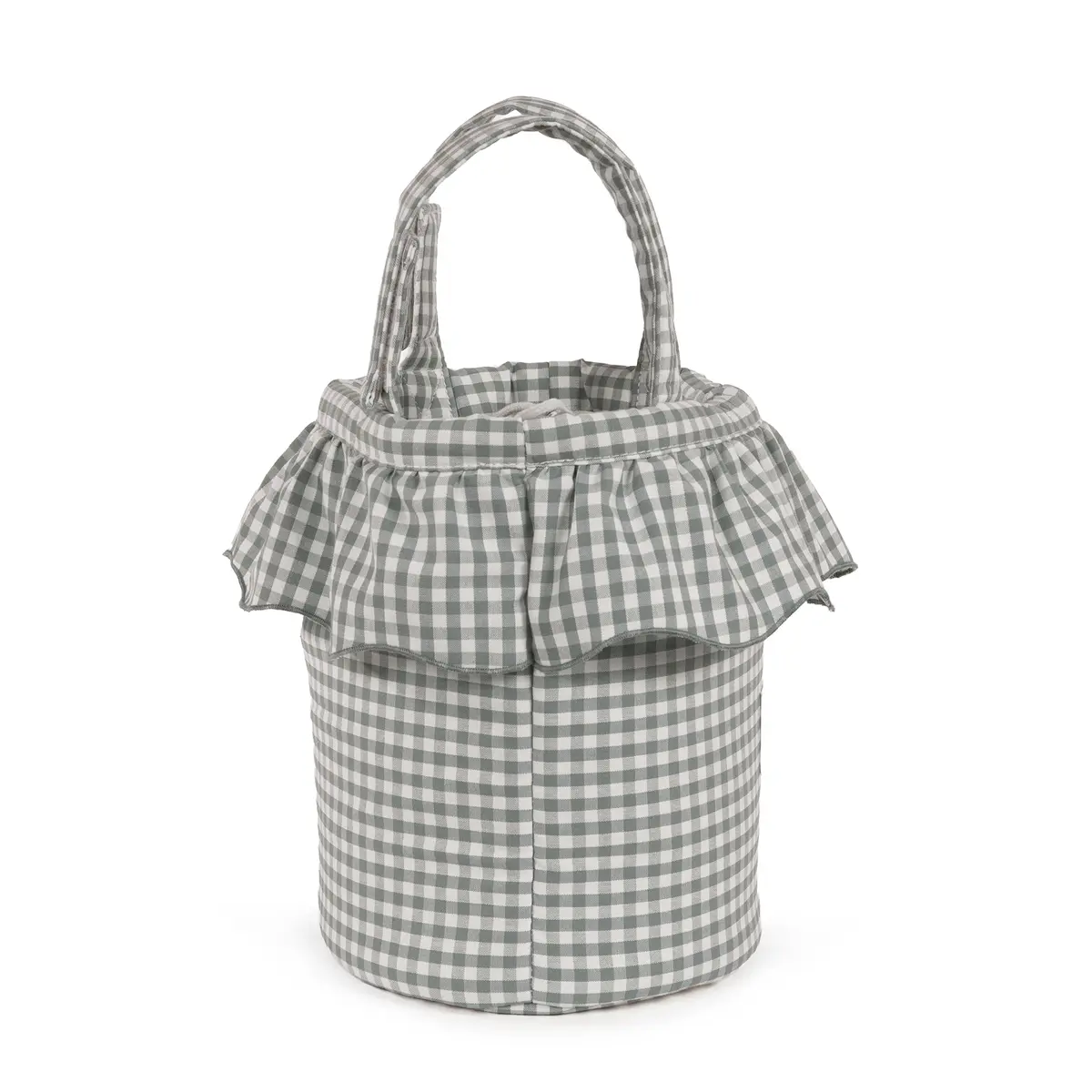 Bolso Bucket Praliné Vichy Matcha - Imagen 3