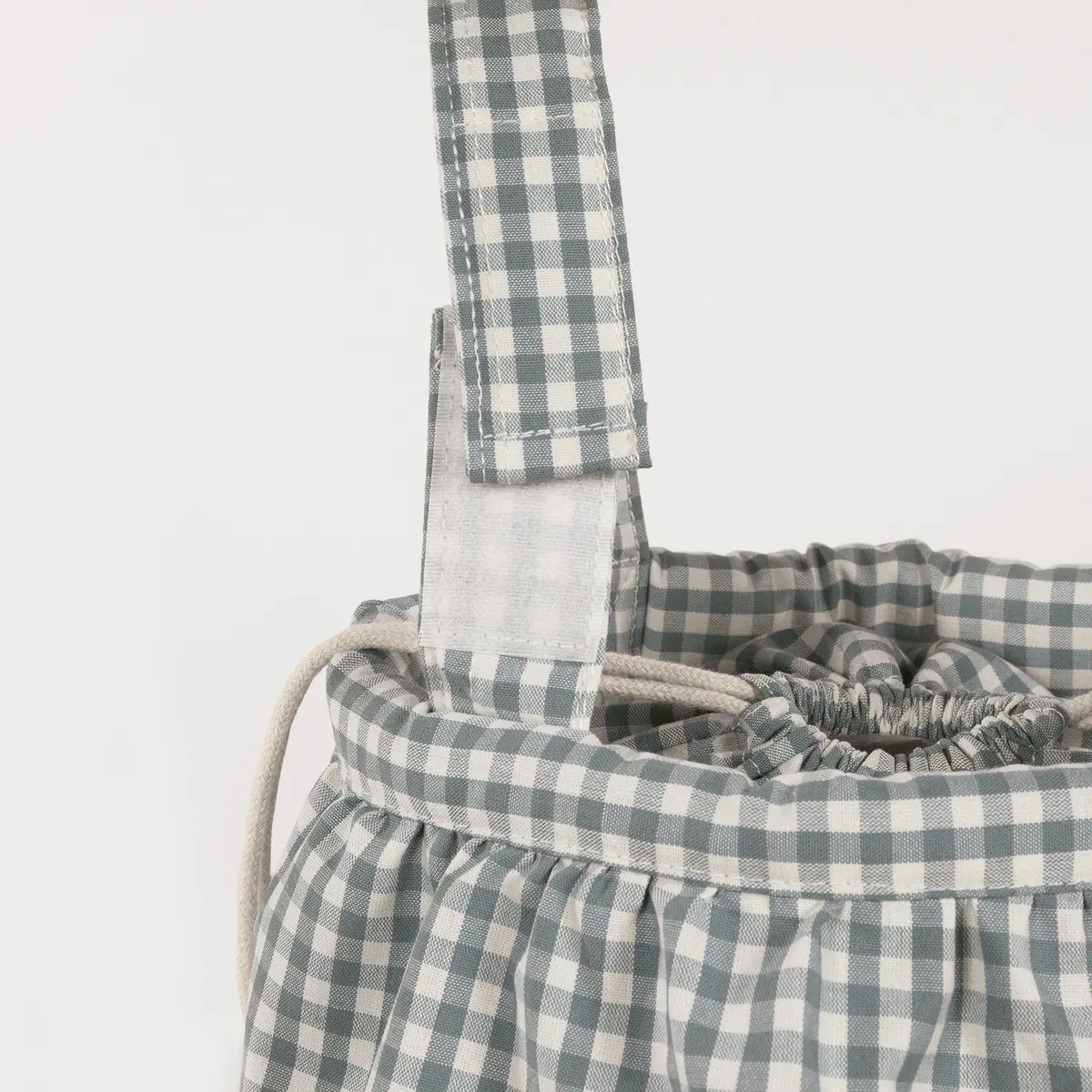 Bolso Bucket Praliné Vichy Matcha - Imagen 4