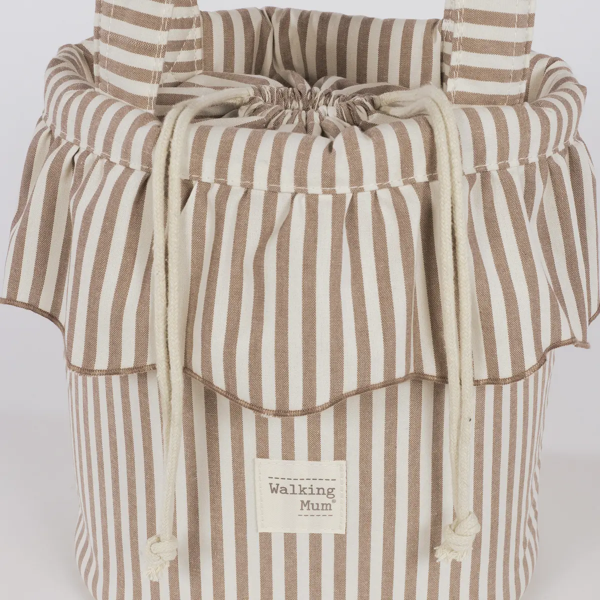 Bolso Bucket Praliné Rayas Moka - Imagen 5