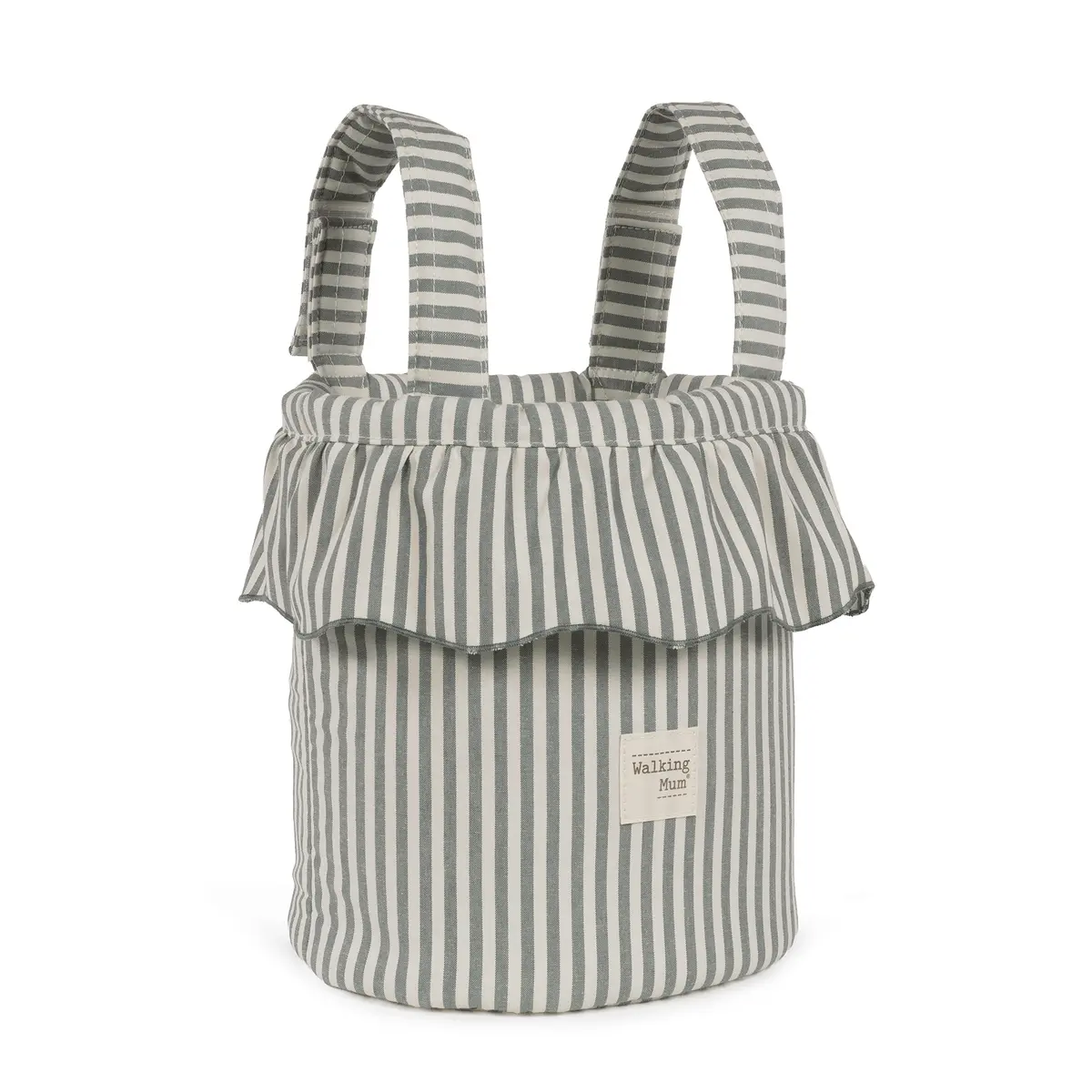 Bolso Bucket Praliné Rayas Matcha - Imagen 2