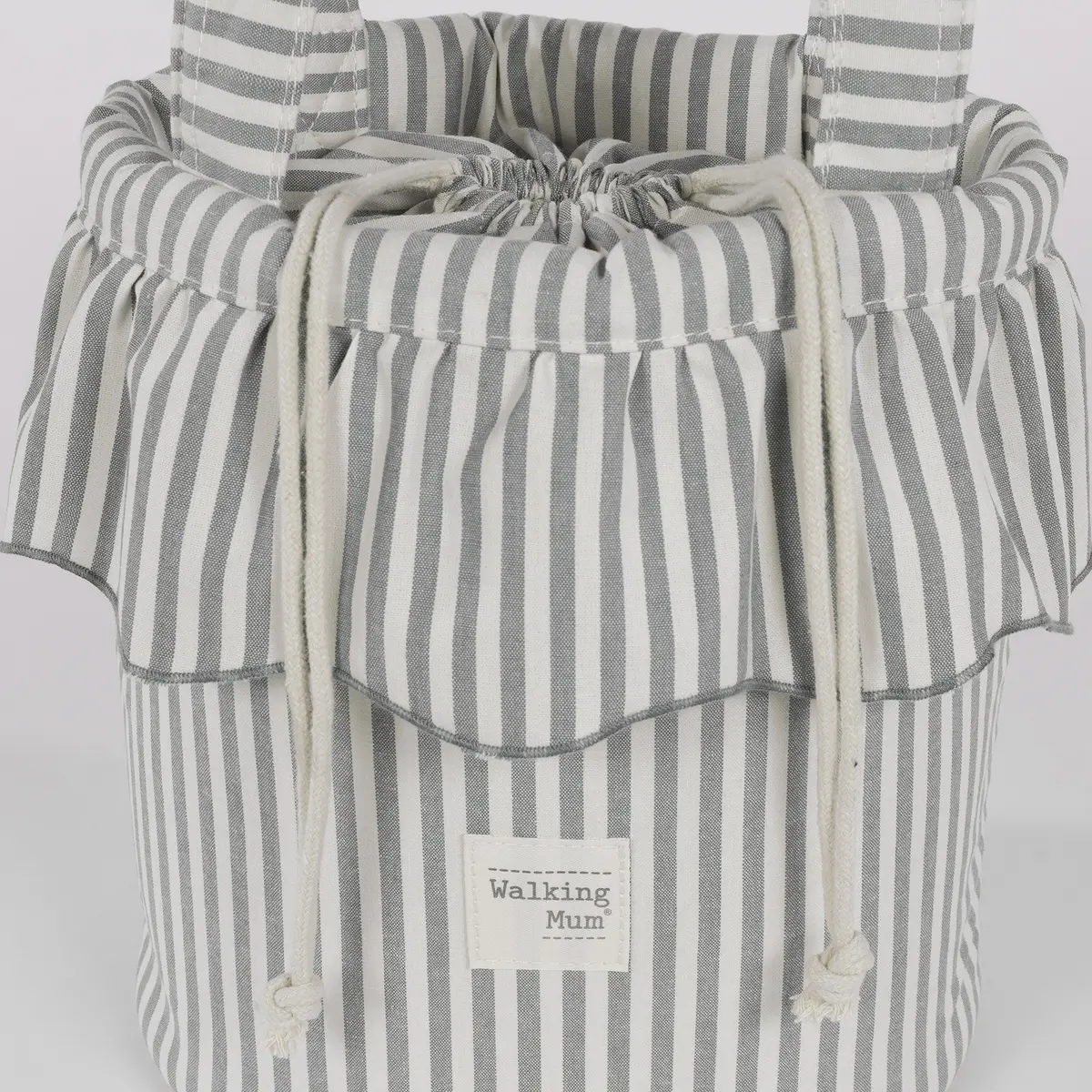 Bolso Bucket Praliné Rayas Matcha - Imagen 5