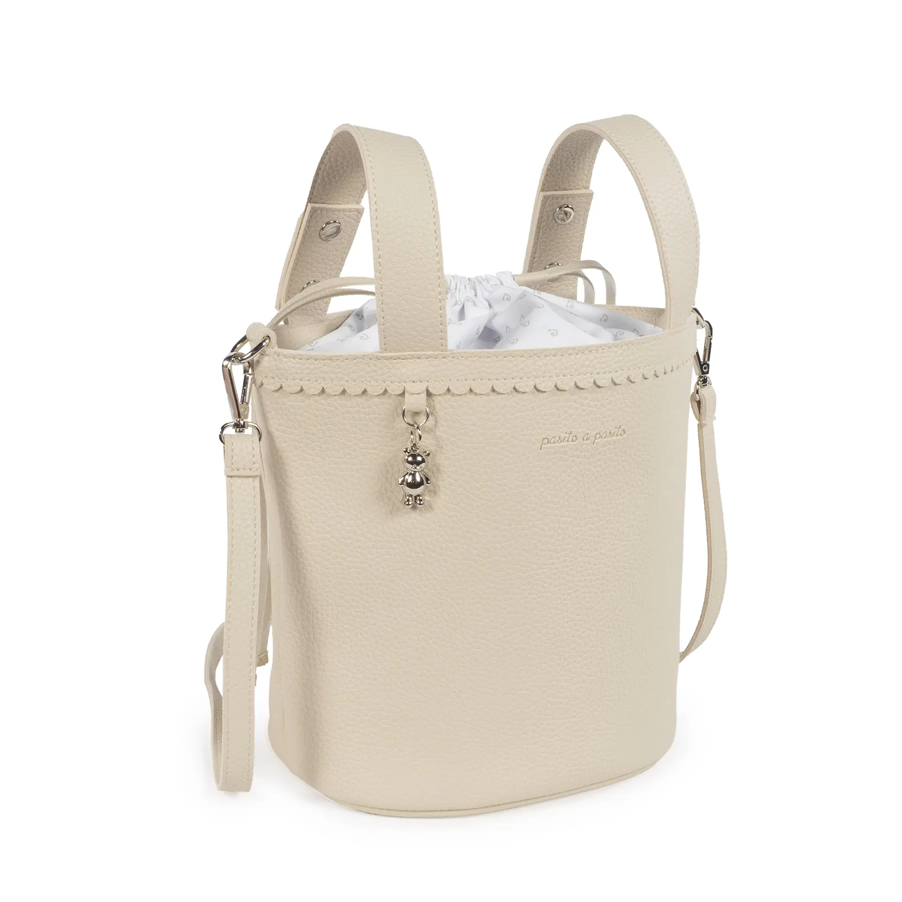 Bolsa Bucket Icon Cream - Imagen 5