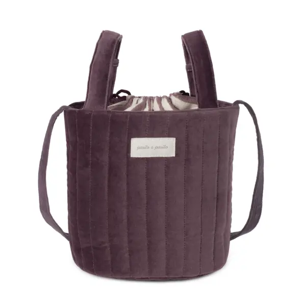Bolsa Bucket Cherry Velvet