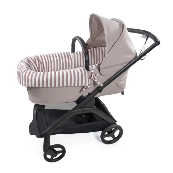 Cubre cuco dual +Sábana ajustable cuco Cherry Rayas