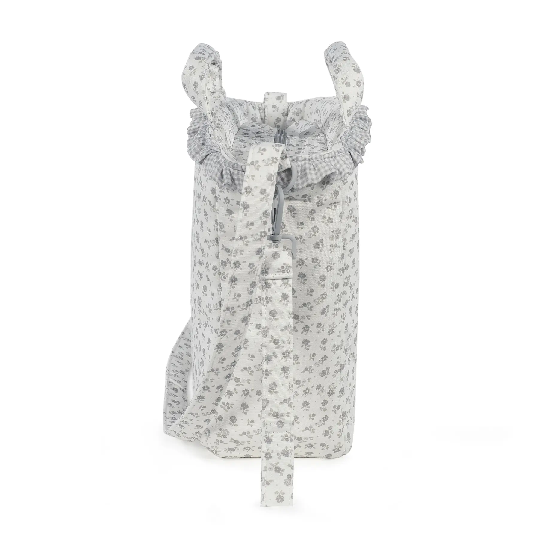 Bolsa Canastilla Little Bloom Flor Gris - Imagen 5