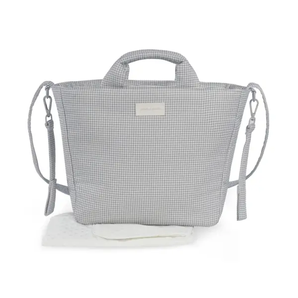 Bolsa Canastilla Little Bloom Vichy Gris