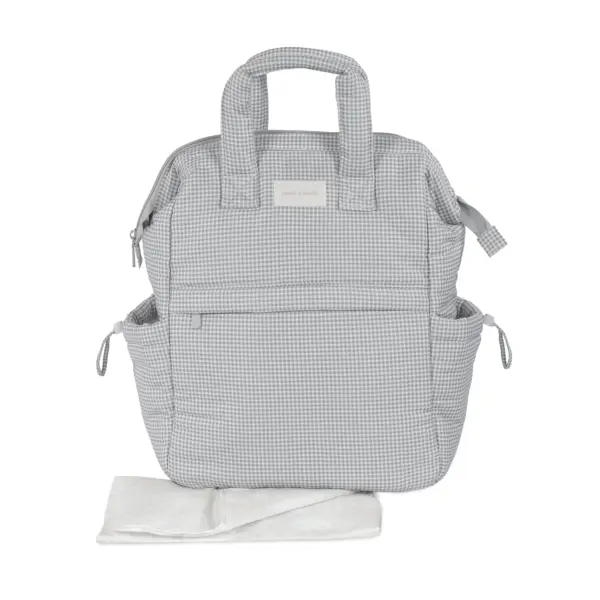 Mochila Little Bloom Vichy Gris