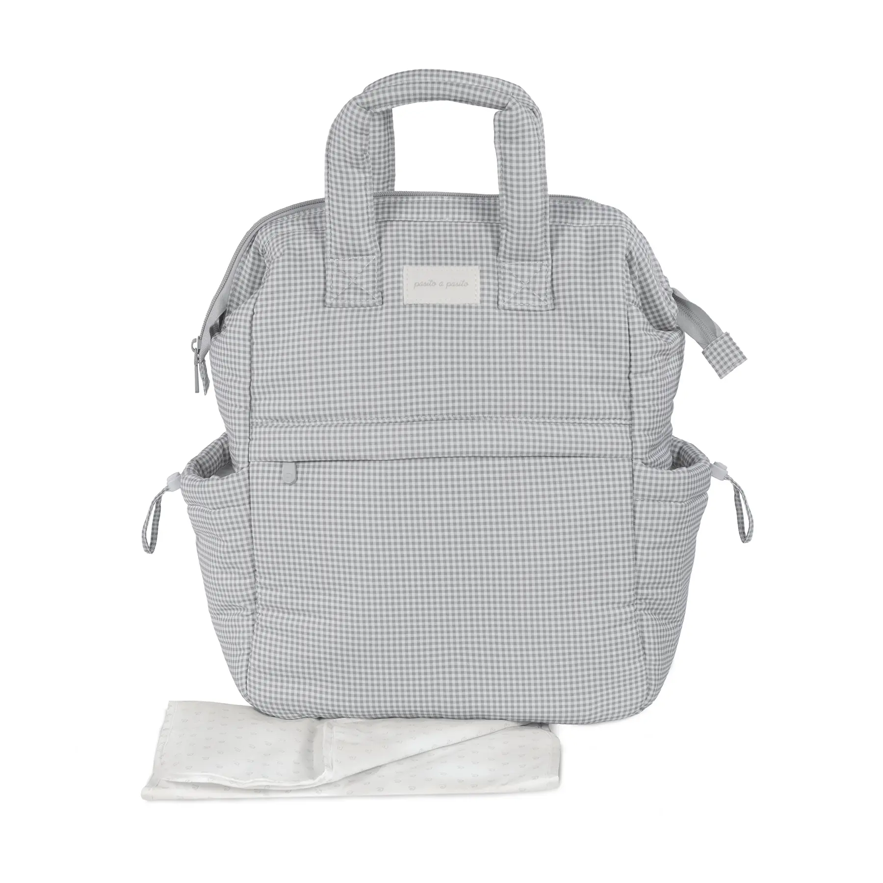 Mochila Little Bloom Vichy Gris