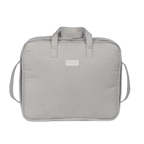 Maleta Little Bloom Vichy Gris