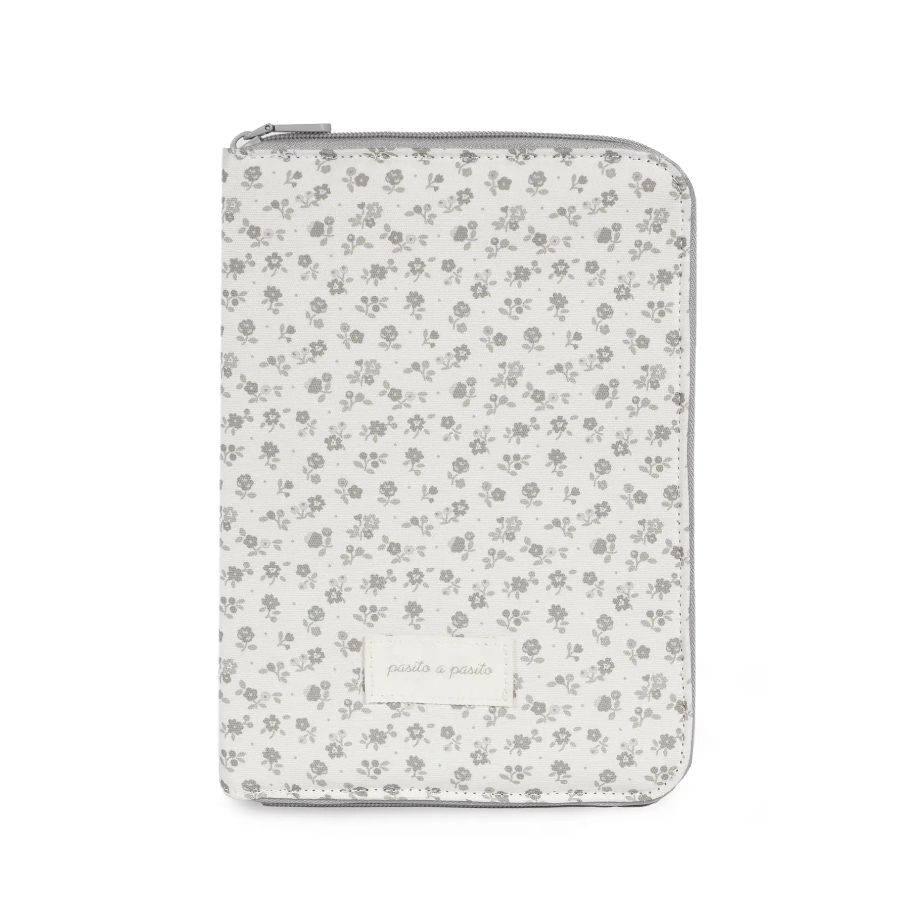 Portadocumentos Little Bloom Flor Gris