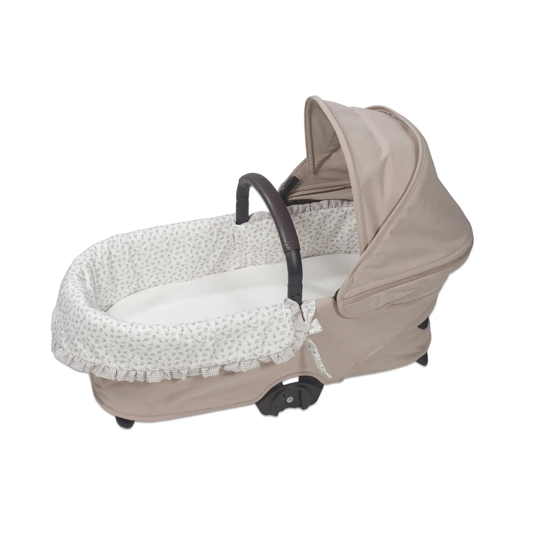 Cubre cuco dual + Sábana ajustable cuco Little Bloom Flor Gris - Imagen 2