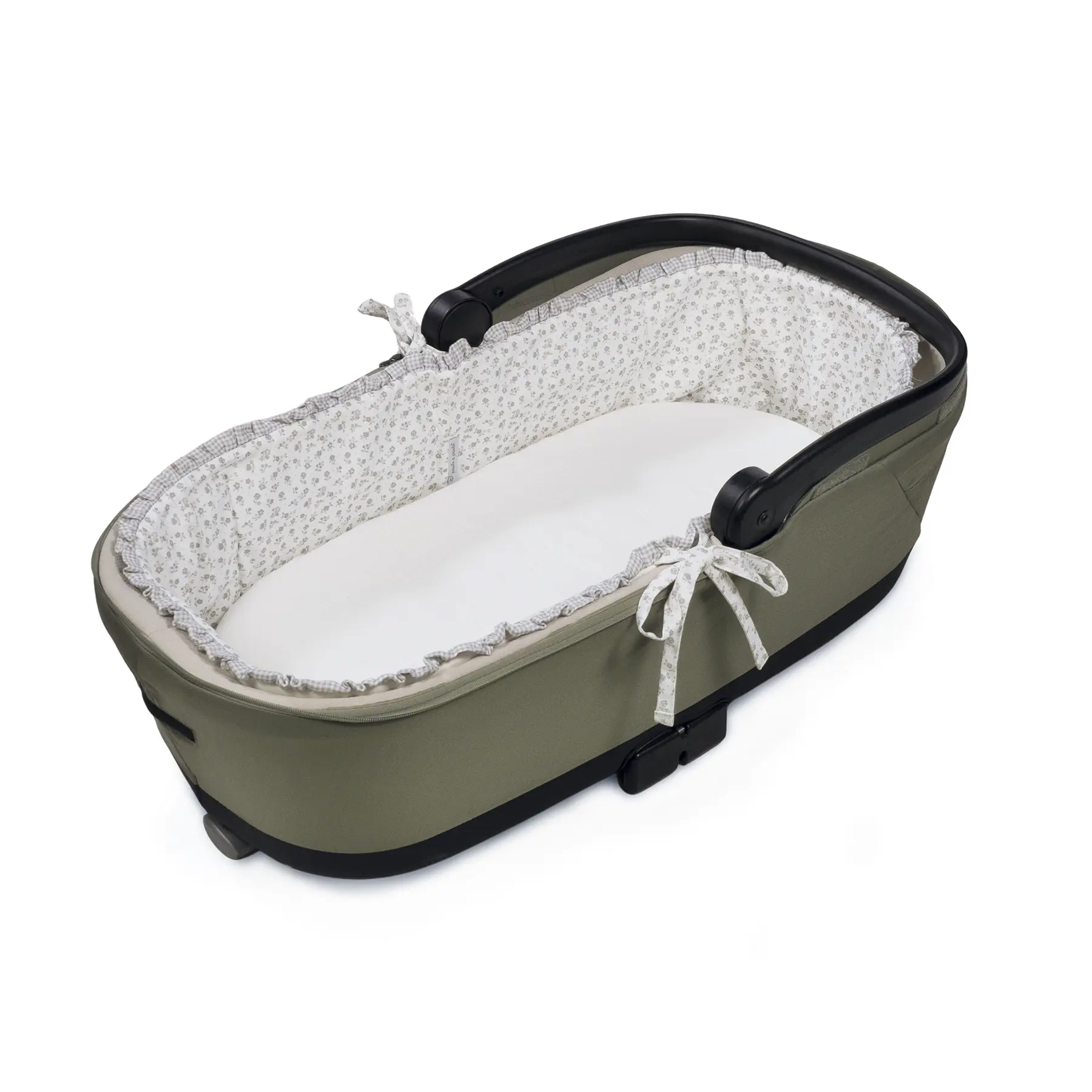 Cubre cuco varillas + Sábana ajustable cuco Little Bloom Flor Gris - Imagen 4