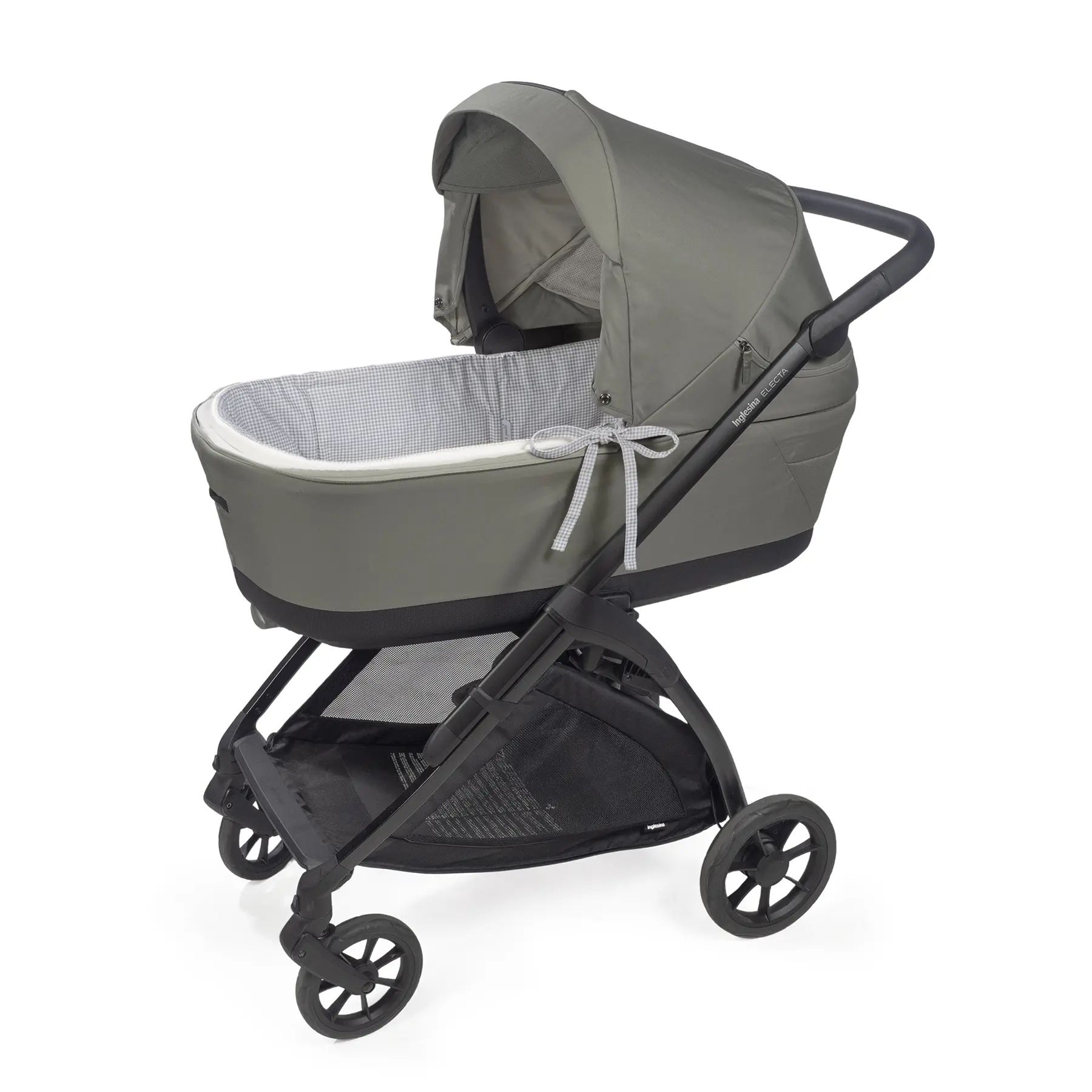 Cubre cuco varillas + Sábana ajustable cuco Little Bloom Vichy Gris - Imagen 2